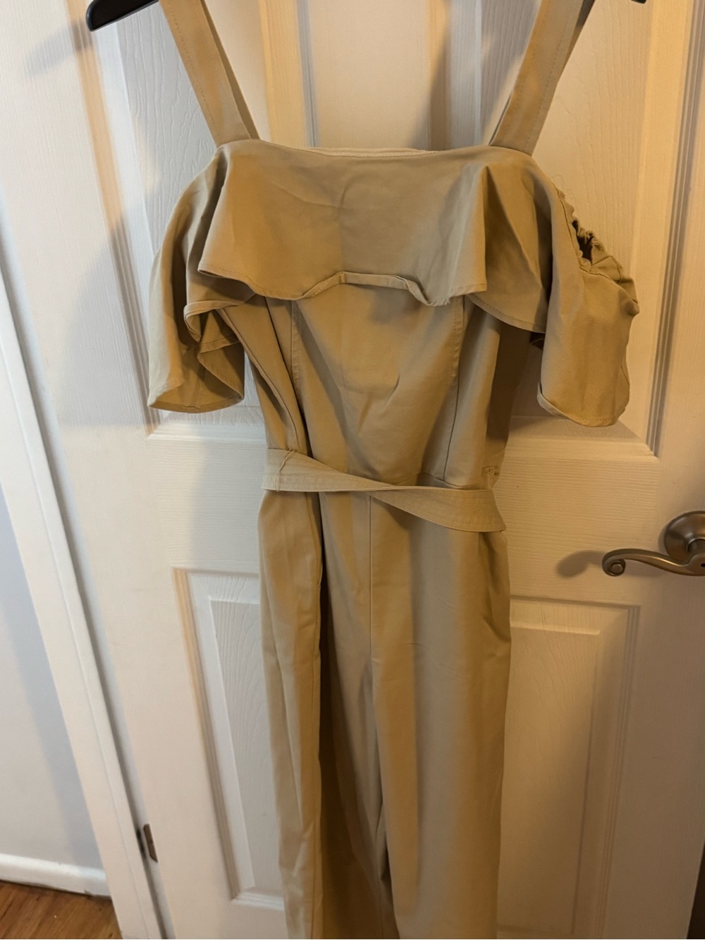 Banana Republic Neutral Beige Top with Branded Neck Label